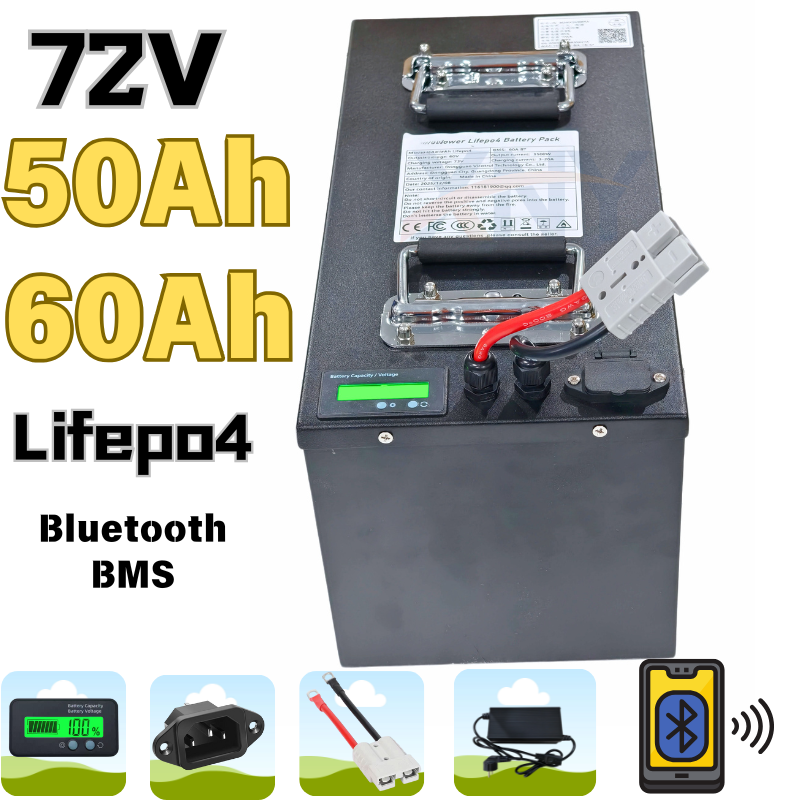 72V 60Ah Lifepo4 Battery Pack - 72V 50Ah 50A 60Ah 60Ah 60A