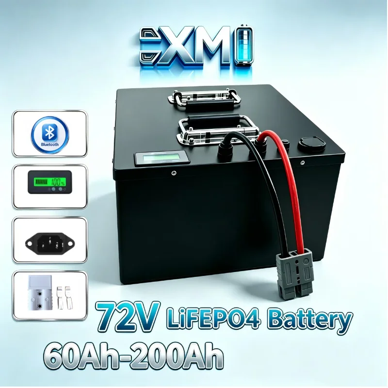 72V 60Ah Lifepo4 Battery Pack - 24S 72V Lithium-IJzer-Fosfaat Batterijpakket 50‑200Ah Met