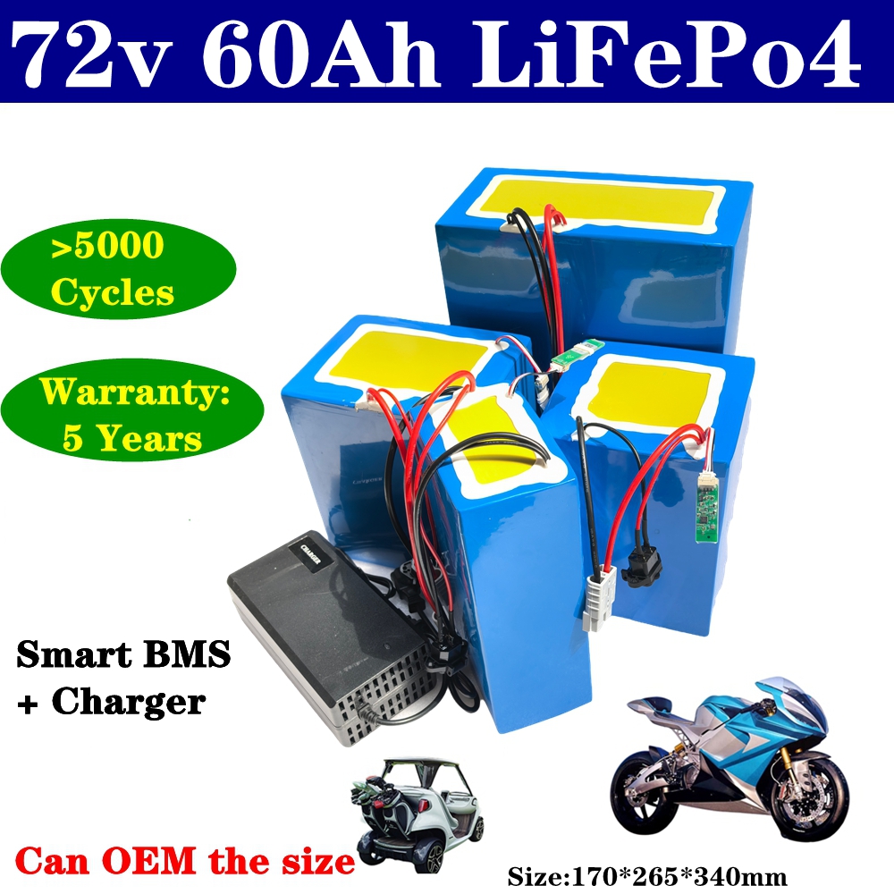 72V 60Ah Lifepo4 Battery Pack - lithium 72V 60Ah lifepo4 accu BMS