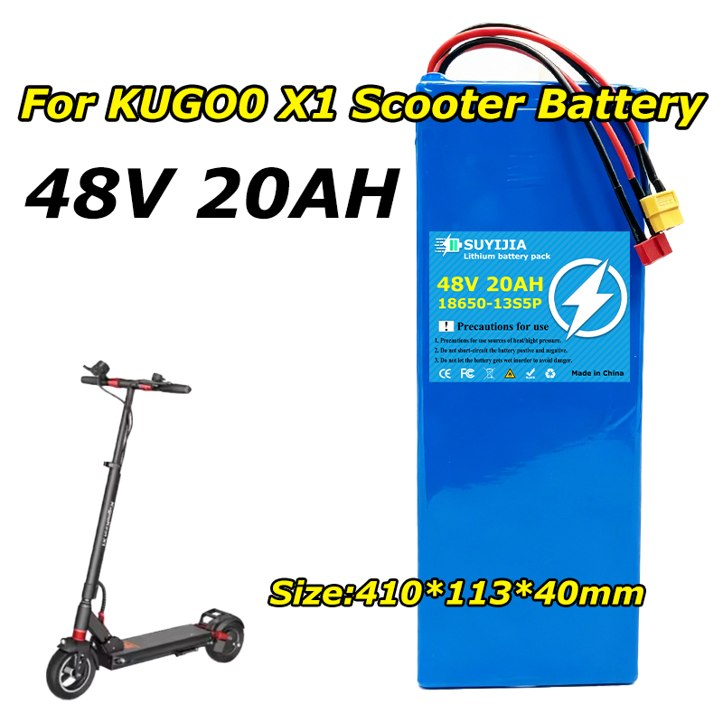 60V 30Ah Electric Scooter Battery - 48V 20Ah 13S5P Li-ion batterijpakket Ingebouwde