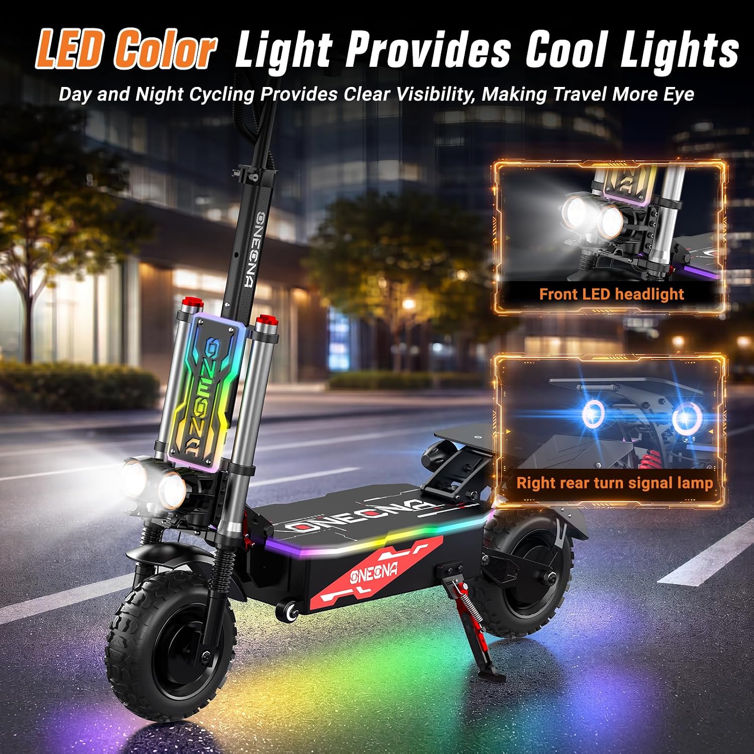 ONEONA GT8: opvouwbare elektri - 60V 5600W Dual Motor Electric Scooter recensie en prijs