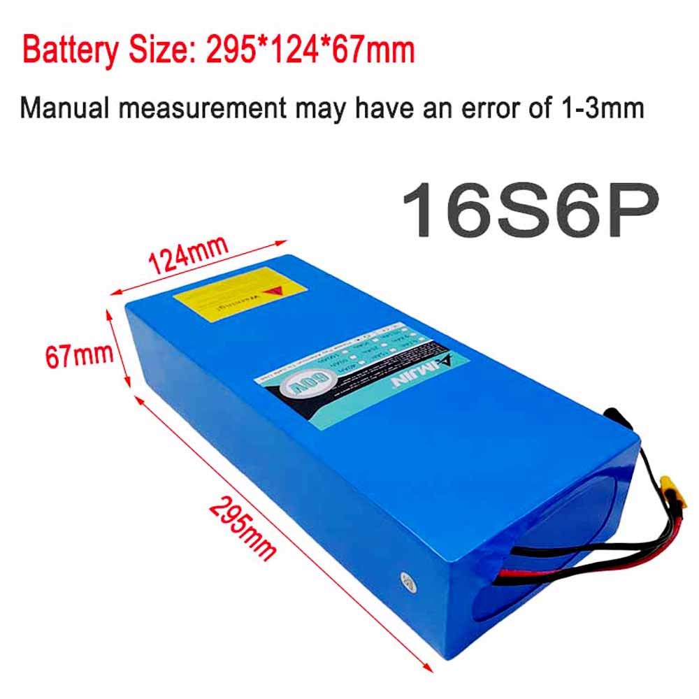 Ingebouwde BMS 18650 16S6P 60V - 60V 30Ah Electric Scooter Battery recensie en prijs