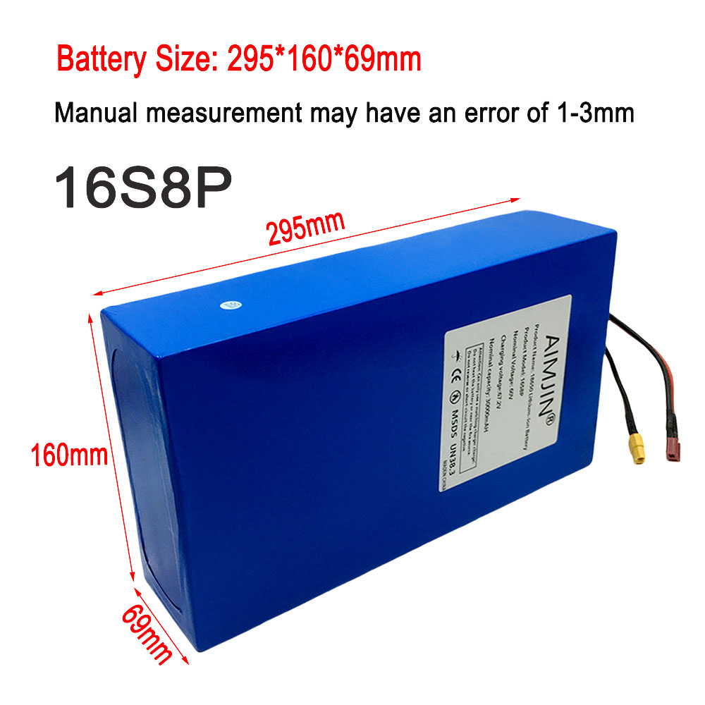 16S8p 1000-3000W Gloednieuwe L - 60V 30Ah Electric Scooter Battery recensie en prijs