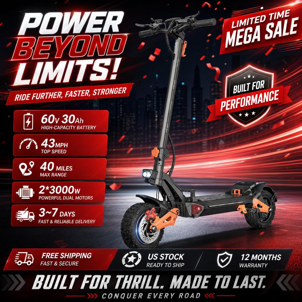 FREEBOY H9 Elektrische Scooter - 60V 30Ah Electric Scooter Battery recensie en prijs