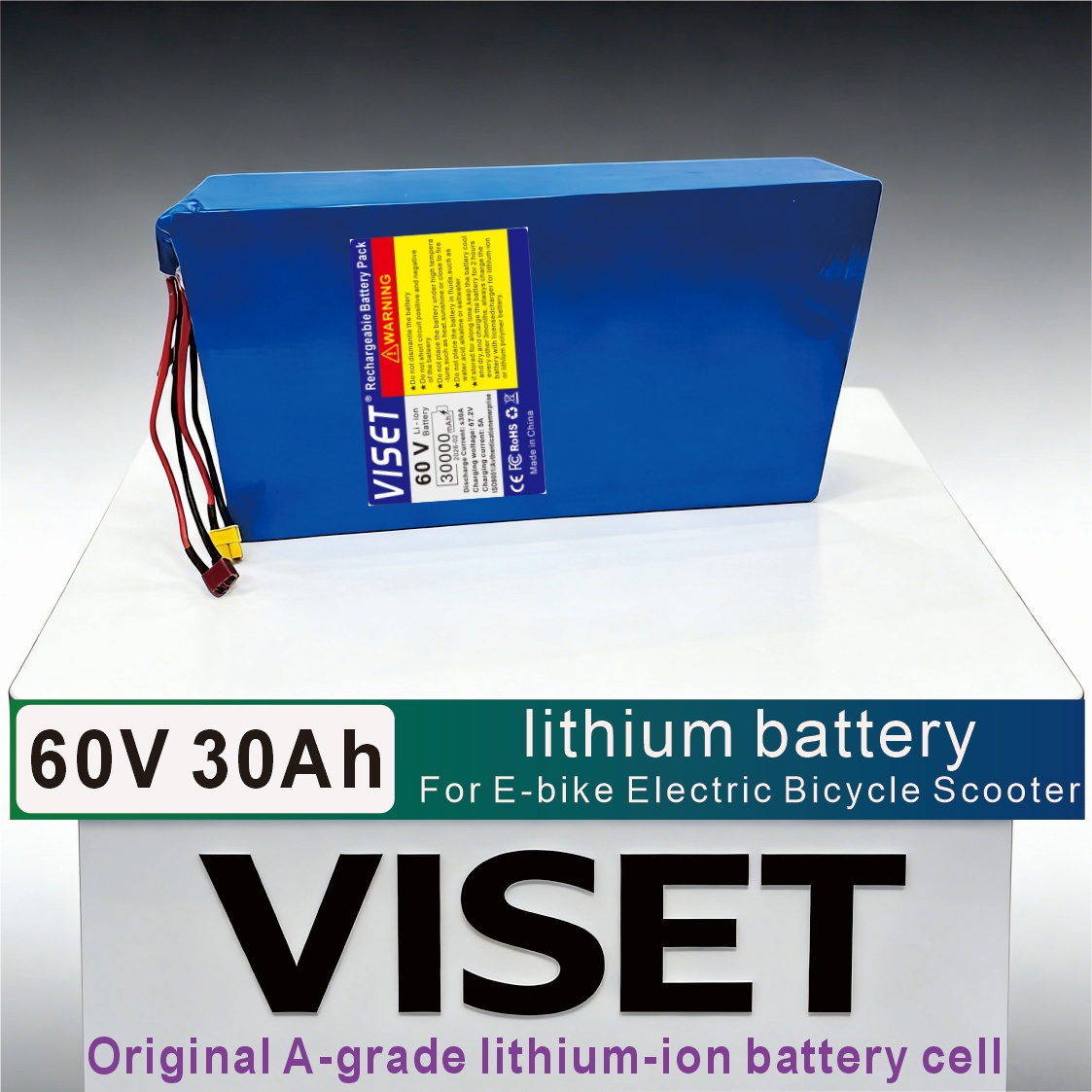VISET 60V 30AH Fiets 18650 Mot - 60V 30Ah Electric Scooter Battery recensie en prijs