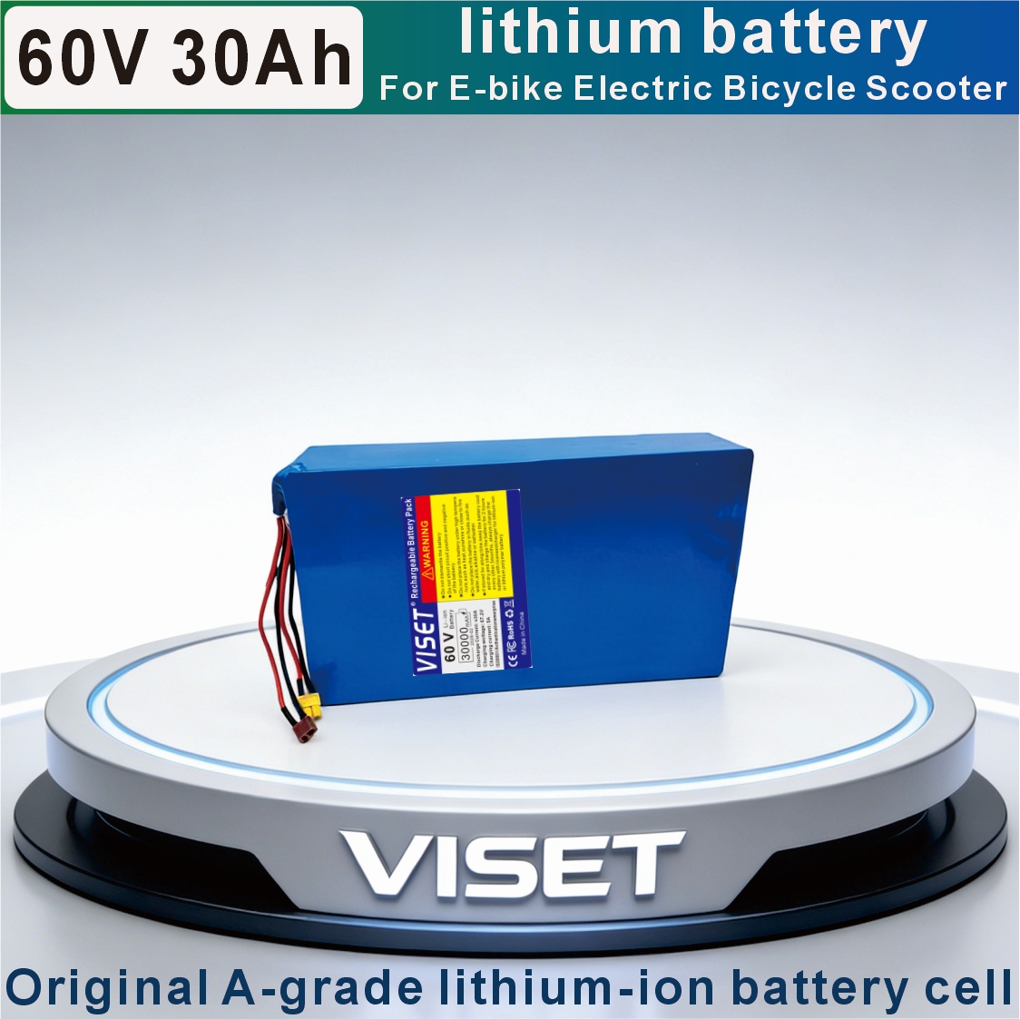 VISET 60V 30AH Fiets 18650 Mot - 60V 30Ah Electric Scooter Battery recensie en prijs